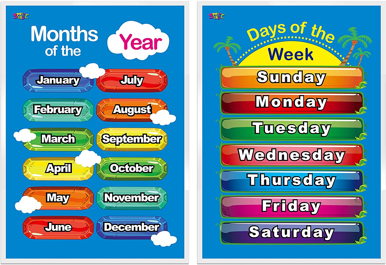 Months of the year, days of the week, ordinal numbers