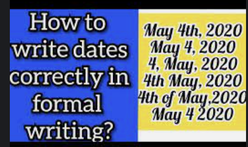 Writing dates